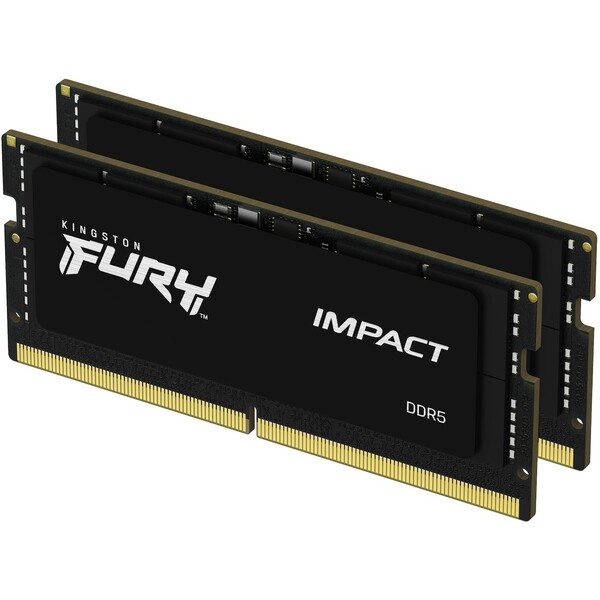 Kingston Fury Impact 16GB 4800MHz CL38 DDR5 SO-DIMM (2x8) Black KF548S38IBK2-16 Černá