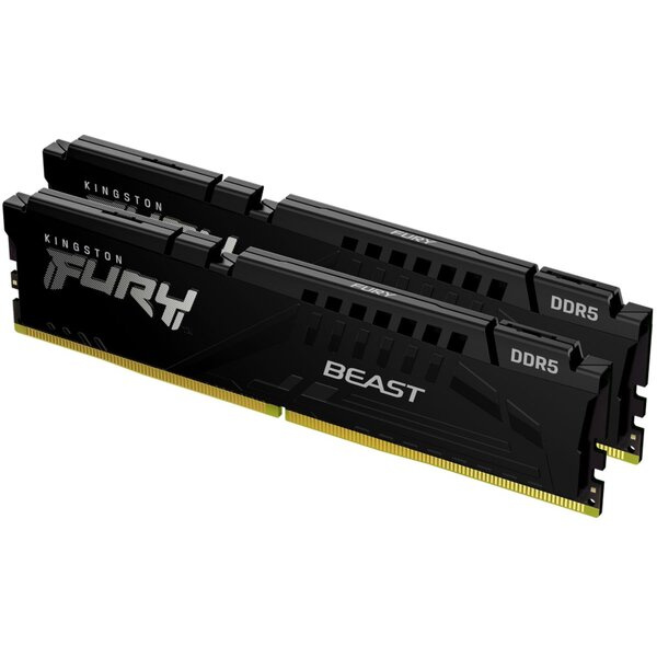 Kingston Fury Beast 64GB 5600MHz CL40 DDR5 DIMM (2x32) Black kf556c40bbk2-64 Černá