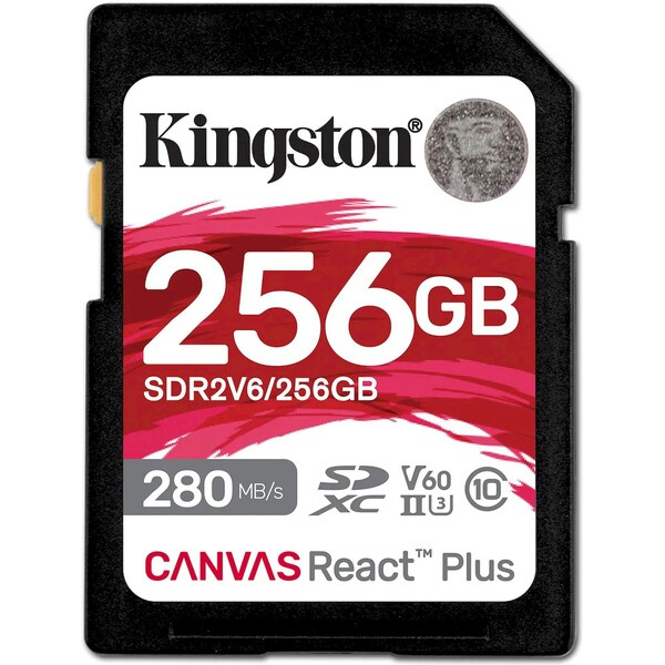 Kingston SDXC 256GB Canvas React Plus V60 SDR2V6/256GB
