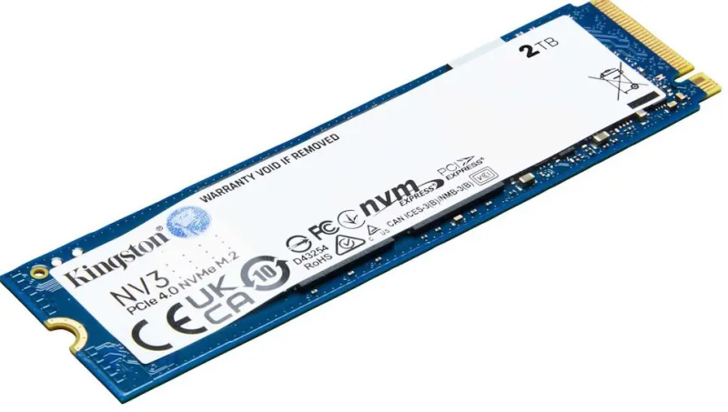 Kingston SSD 2000GB NV3 NVMe PCIe M.2 2280 (6000/5000MB/s) SNV3S/2000G