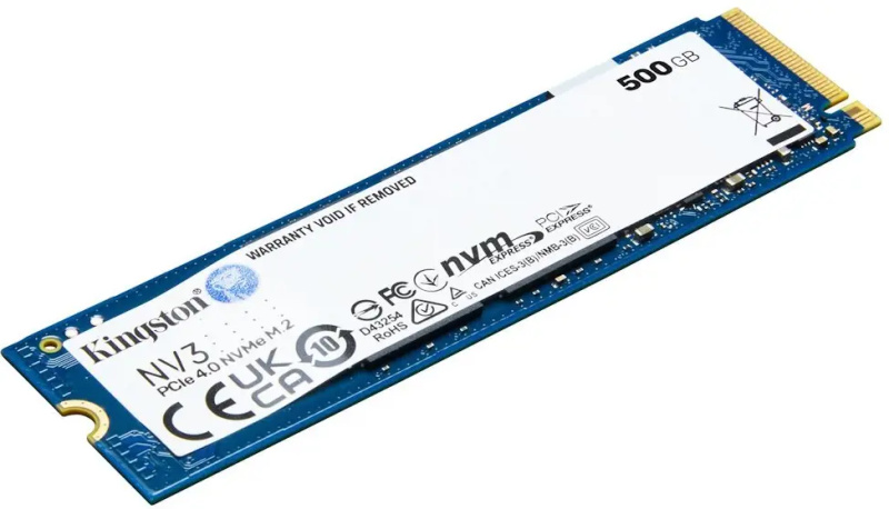 Kingston SSD NV3 500GB NVMe™ PCIe M.2 2280 (5000/3000MB/s) SNV3S/500G