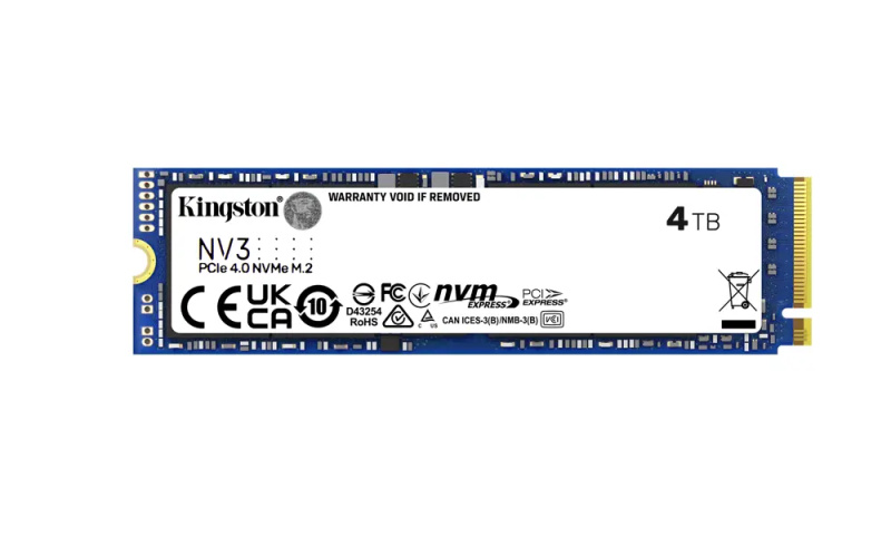 Kingston SSD NV3 4TB NVMe PCIe M.2 2280 (6000/5000MB/s) (SNV3S/4000G)