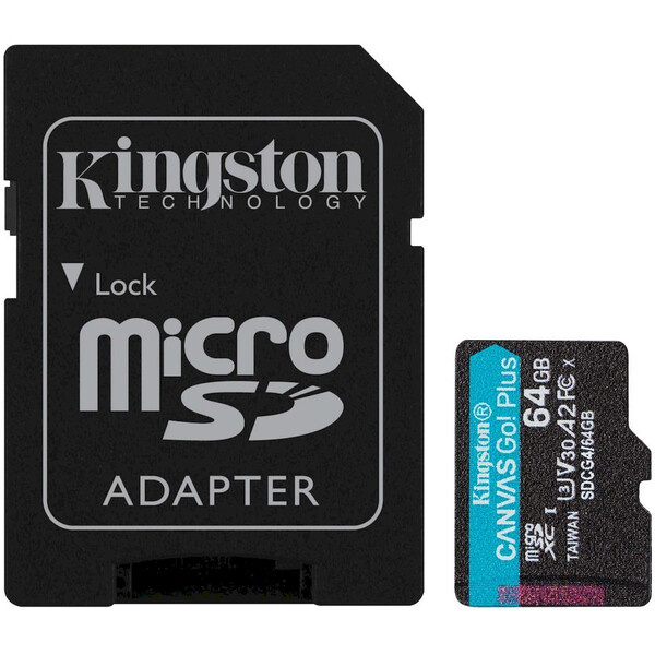 Kingston MicroSDXC 64GB Canvas Go Plus A2 SDCG4/64GB