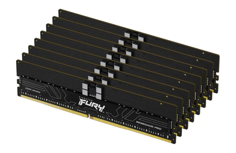 Kingston FURY Renegade Pro/DDR5/128GB/7600MHz/CL40/8x16GB/Black