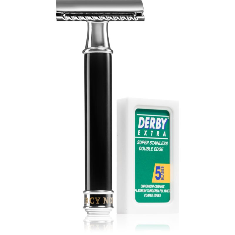 Percy Nobleman Safety Razor tradiční holicí strojek + náhradní břity 1 ks