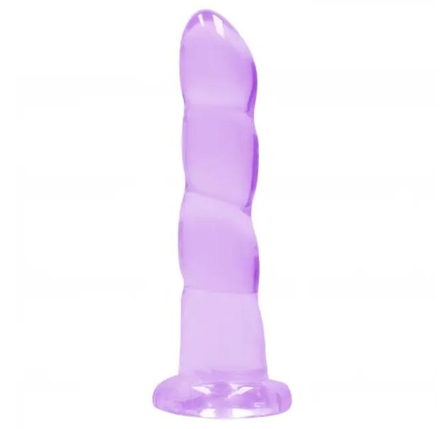 RealRock Dildo s přísavkou Majestic, fialové 17 cm