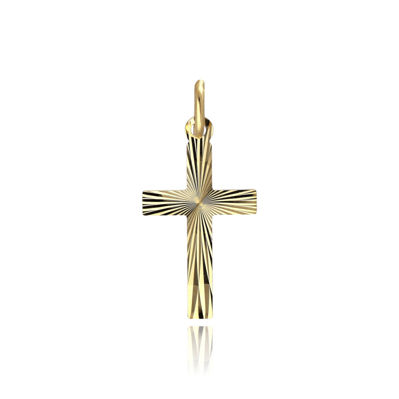 Olivie Přívěsek ze žlutého zlata KŘÍŽ Au 585/1000