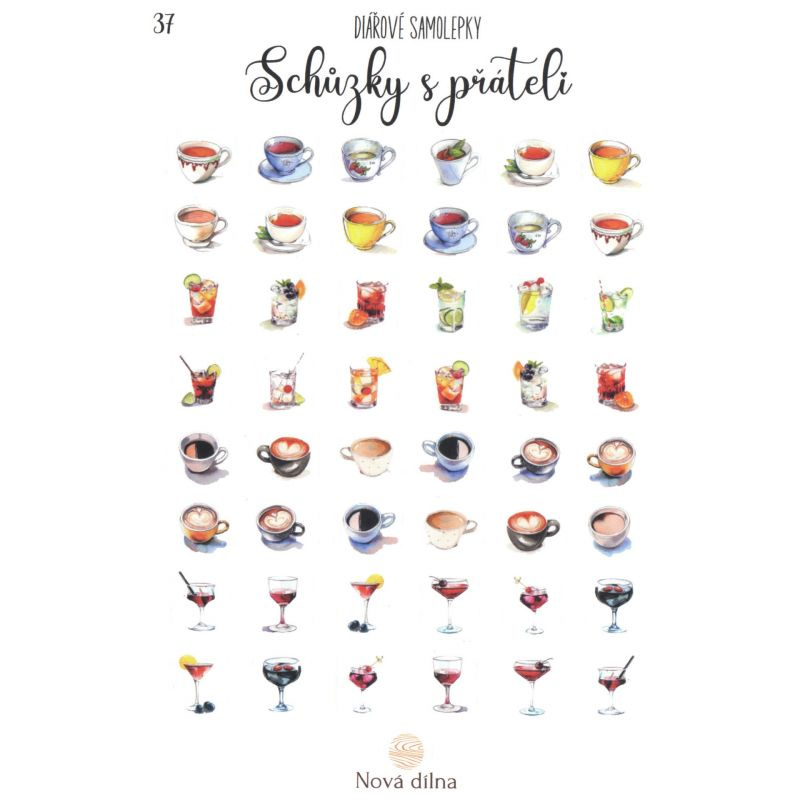 Samolepky A5 - Schůzky s přáteli