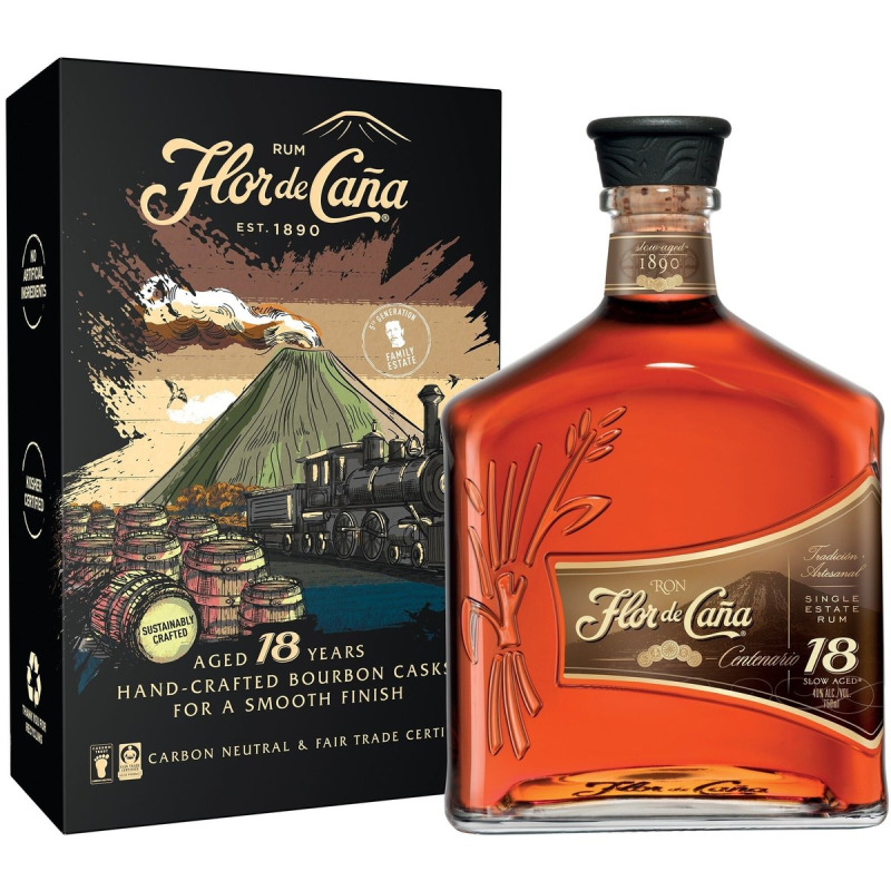 Flor de Caña 18YO 40% obj., dárkové balení