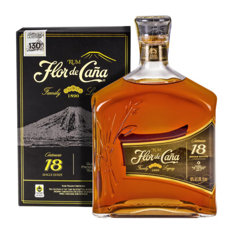 Flor de Caňa Centenario 18 40% 1l (karton)
