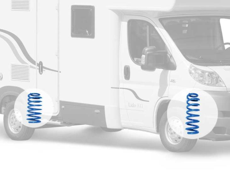 VB Airsuspension Vinuté pružiny pro přední nápravu Ducato 250/ Boxer/ Jumper od roku 2006