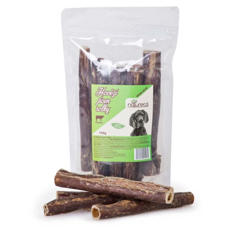 NATURECA pochoutka Hovězí jícen rolky neplněné  150g