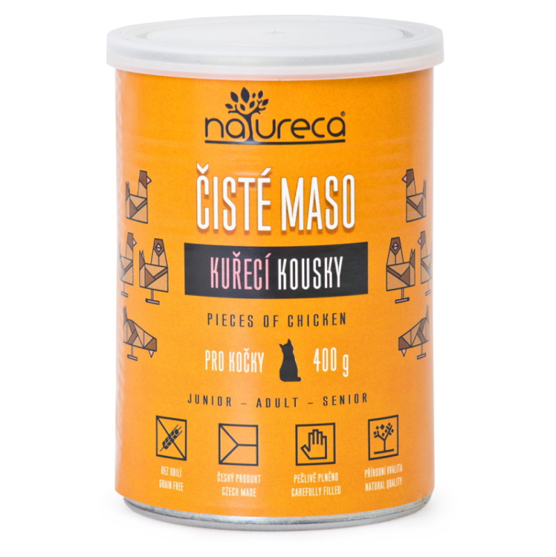 NATURECA konz. kuře kousky pro kočky 400g