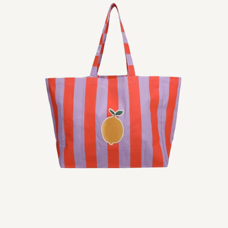 THE STICKY SIS CLUB STICKY LEMON Taška shopper - lemon tree + campfire orange