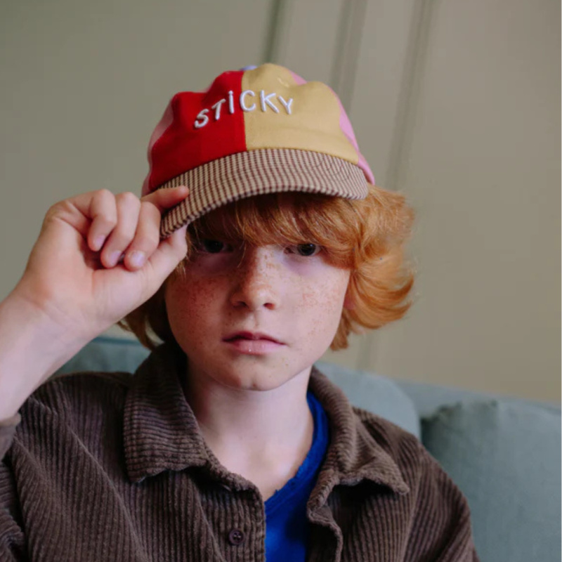 STICKY LEMON Dětská kšiltovka lemon tree - gingham tree + phloem