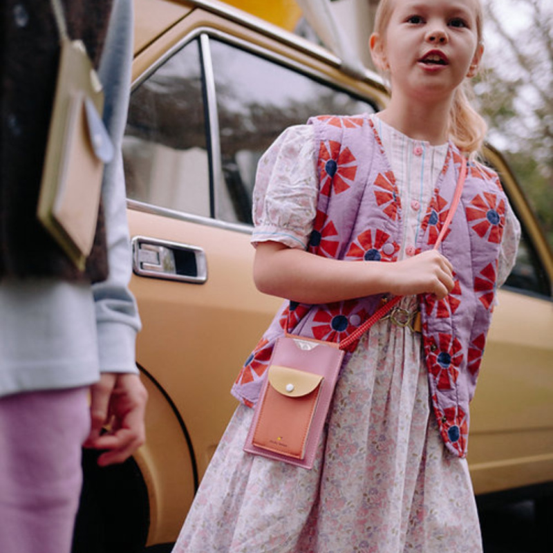 THE STICKY SIS CLUB STICKY LEMON Taštička na mobil - lemon tree + rosebay Pink