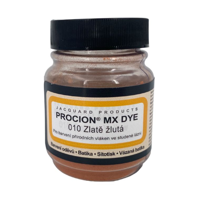 Reaktivní barvy na batikování Procion MX 19g zlatá žlutá 010