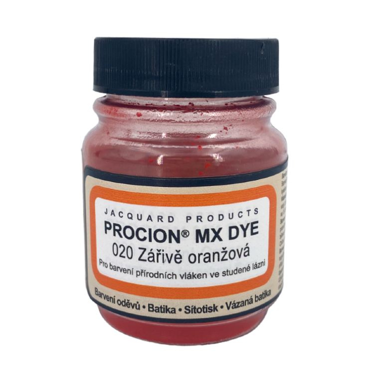 Reaktivní barvy na batikování Procion MX 19g zářivá oranžová 020