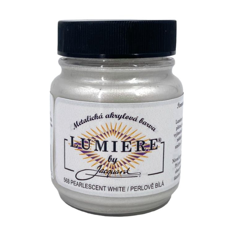 Metalické Barvy Lumiere 568 perlově bílá