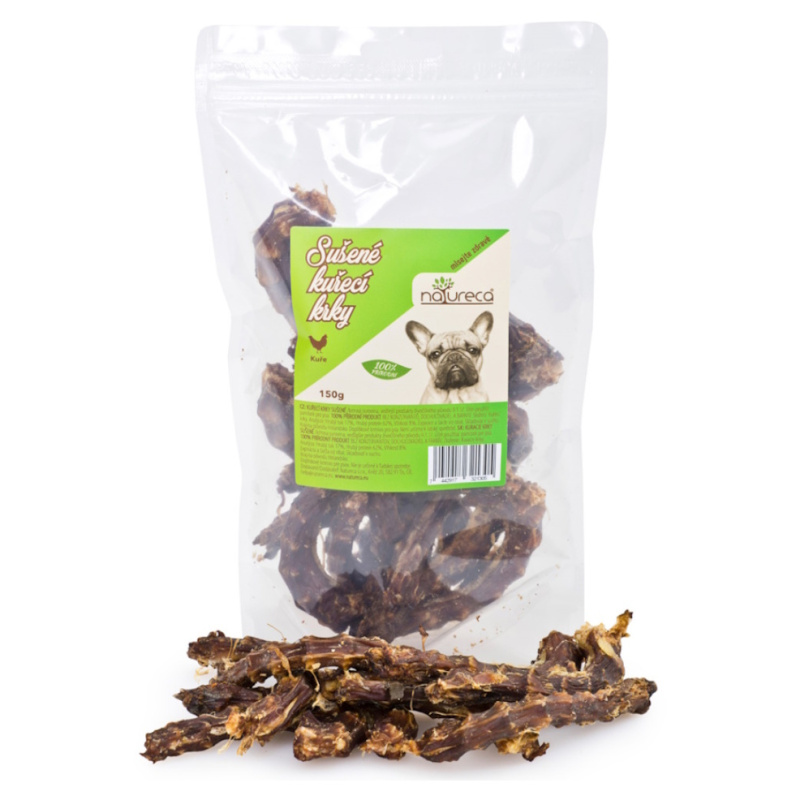 NATURECA pochoutka Kuřecí krky sušené  150g