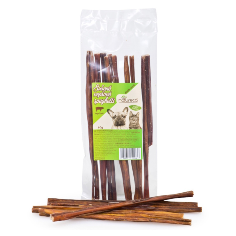 NATURECA pochoutka Vepřové spaghetti sušené  60g