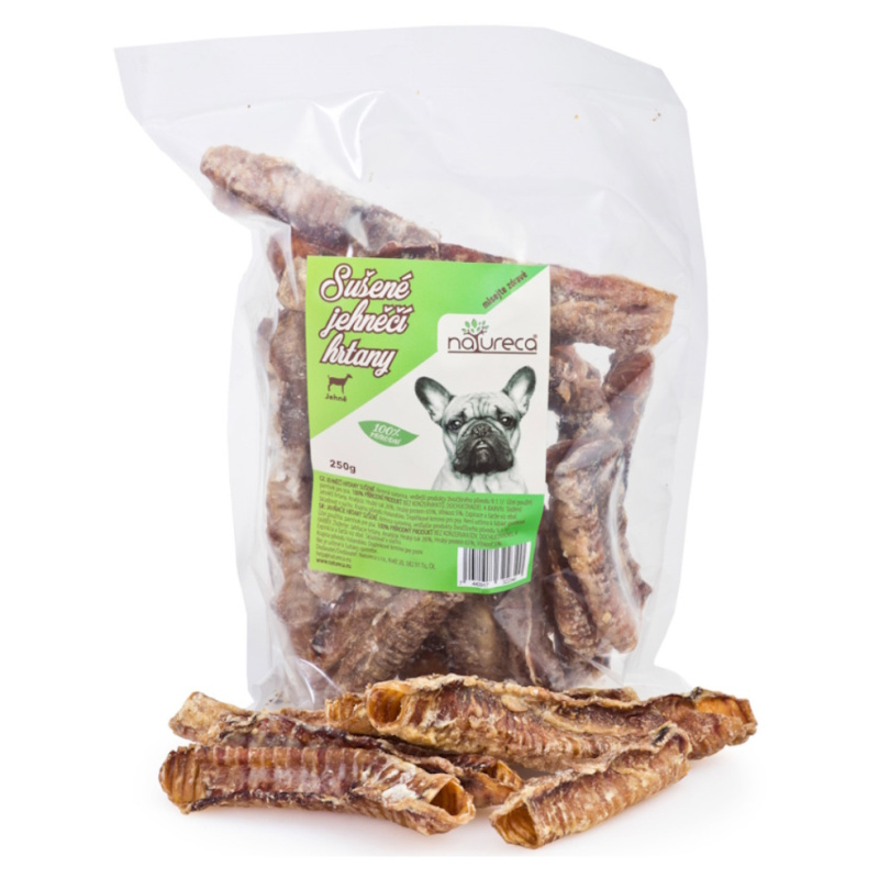 NATURECA pochoutka Jehněčí hrtany sušené  250g