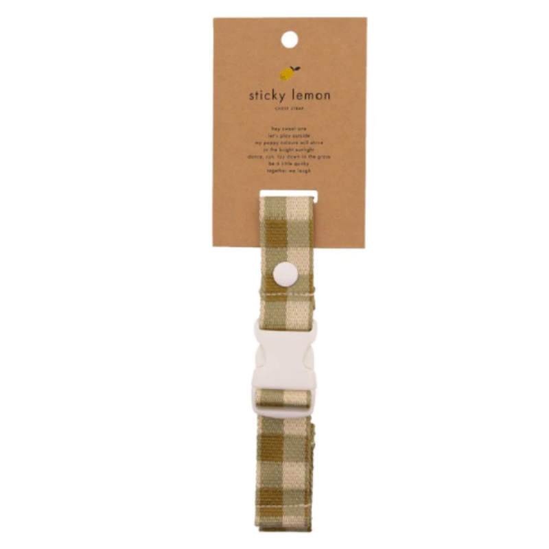 STICKY LEMON Hrudní popruh Gingham - apple tree