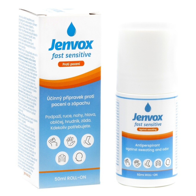 JENVOX Fast Sensitive Roll-on Proti pocení a zápachu 50 ml
