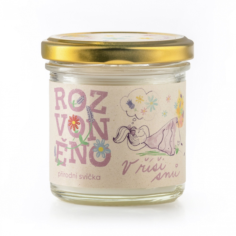 Rozvoněno Vonná svíčka - V říši snů - se zklidňující levandulí, 130ml