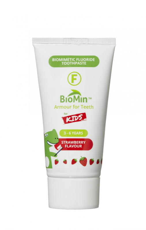 BioMin F gelová zubní pasta pro děti- jahoda, 37,5 ml