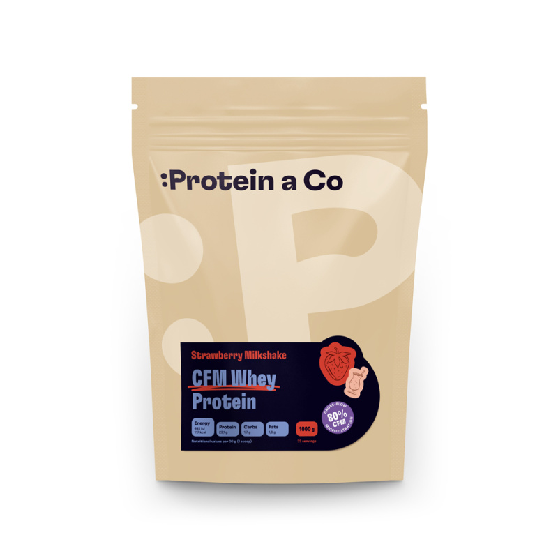 CFM WHEY PROTEIN 80 1 kg – Strawberry milkshake