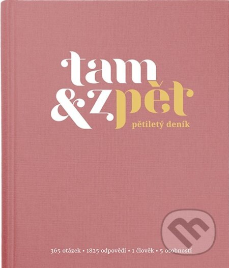Pětiletý deník Tam & zpět - Velký růžový