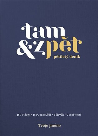 Pětiletý deník Tam & zpět - Velký indigo