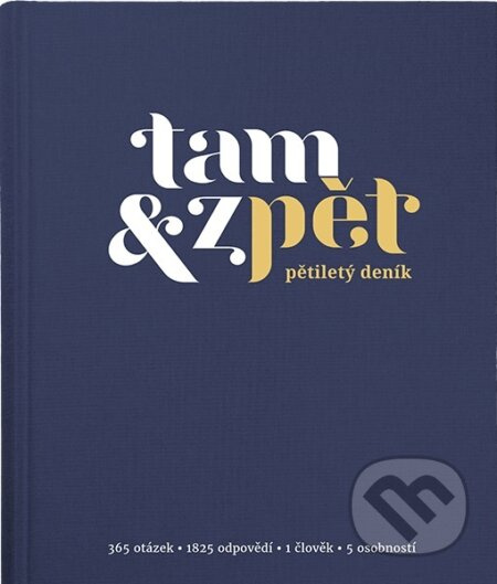 Pětiletý deník Tam & zpět - Velký indigo