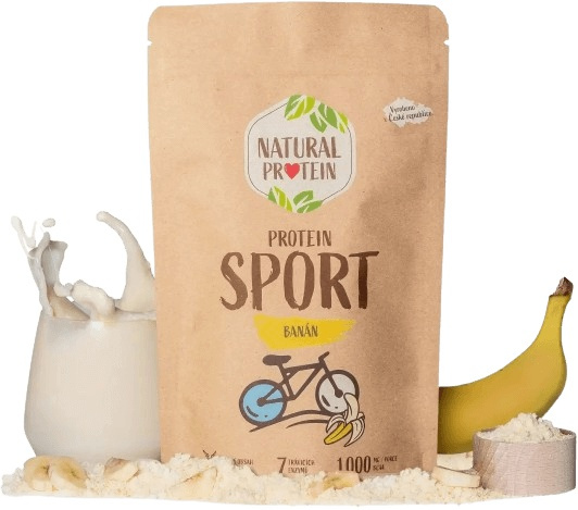 Natural Protein Sport 350 g - banán