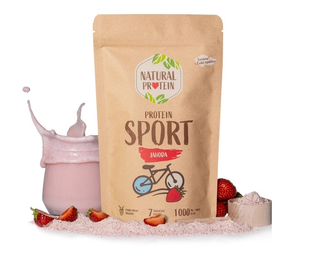 Natural Protein Sport 350 g - jahoda