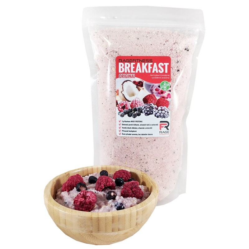 RageFitness Instantní rýžová kaše s Whey proteinem, 600 g Příchuť: Original