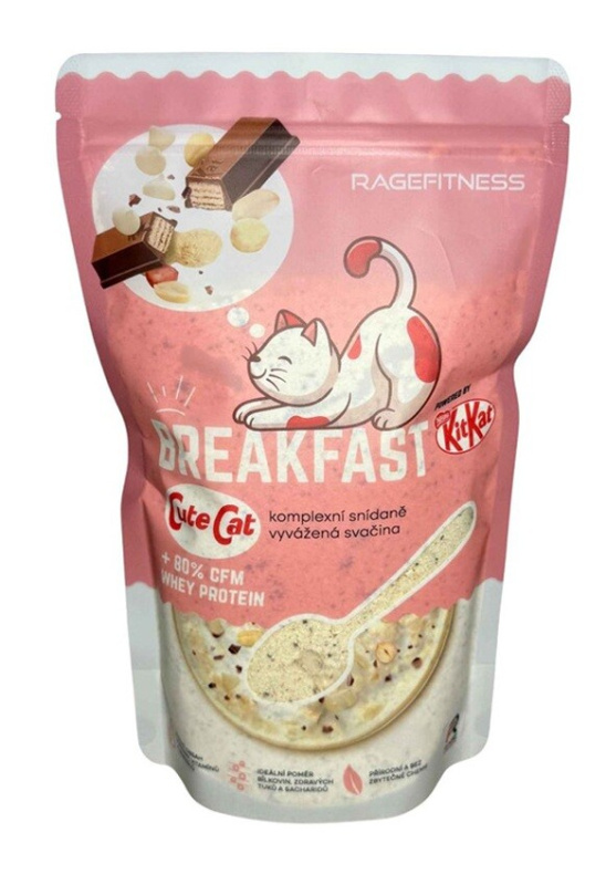 RageFitness Instantní rýžová kaše s Whey proteinem, 600 g Příchuť: Čokoláda KitKat