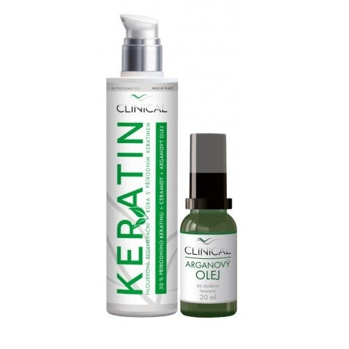 CLINICAL Keratin kúra 100 ml + Arganový olej 20 ml