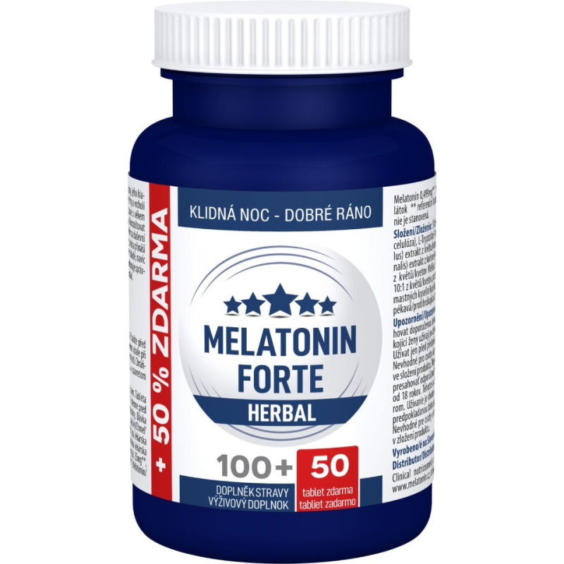 CLINICAL Melatonin forte herbal 100 + 50 tablet ZDARMA