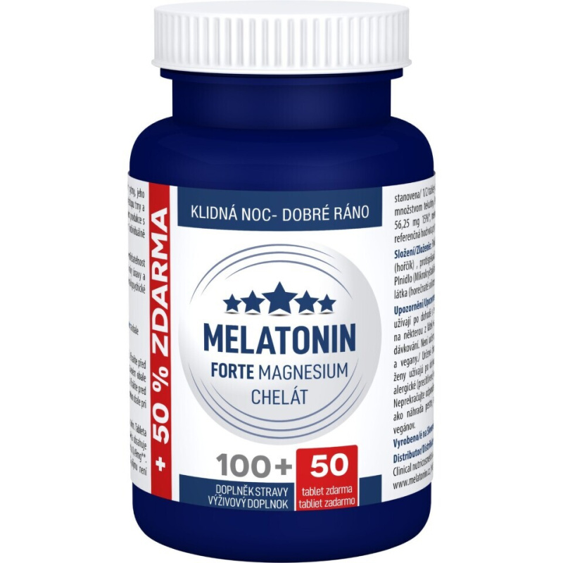 CLINICAL Melatonin forte magnesium chelát 100 + 50 tablet ZDARMA