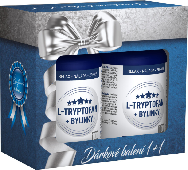 CLINICAL L-Tryptofan + bylinky 100 + 100 tobolek DÁRKOVÉ balení