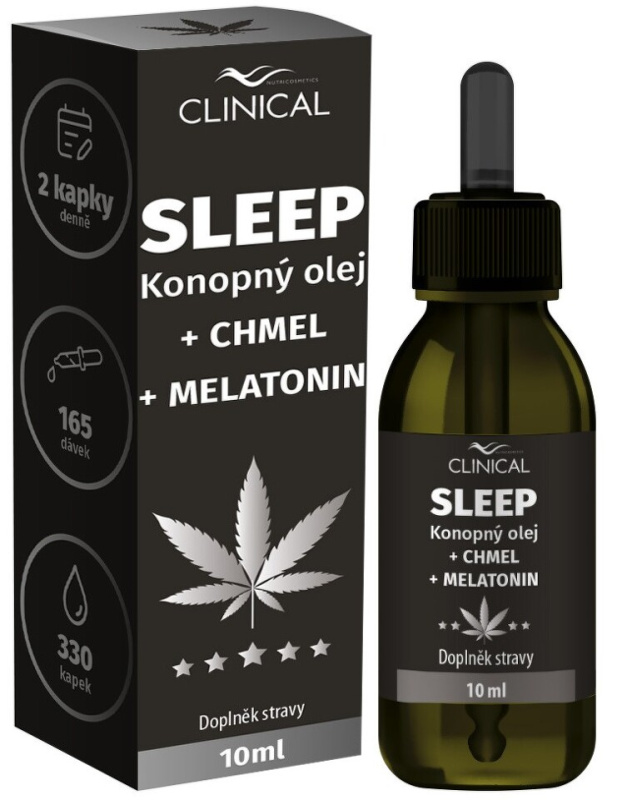 CLINICAL Sleep konopný olej + chmel + melatonin 10 ml