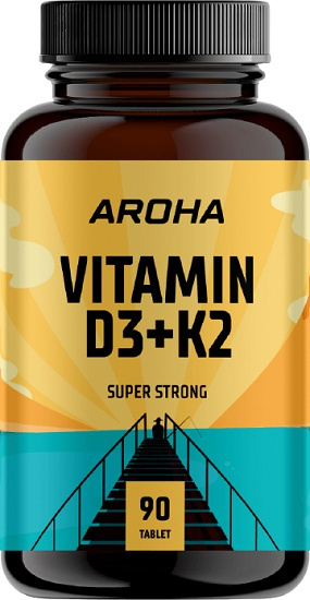 Aroha Vitamin D3+K2 90 tablet