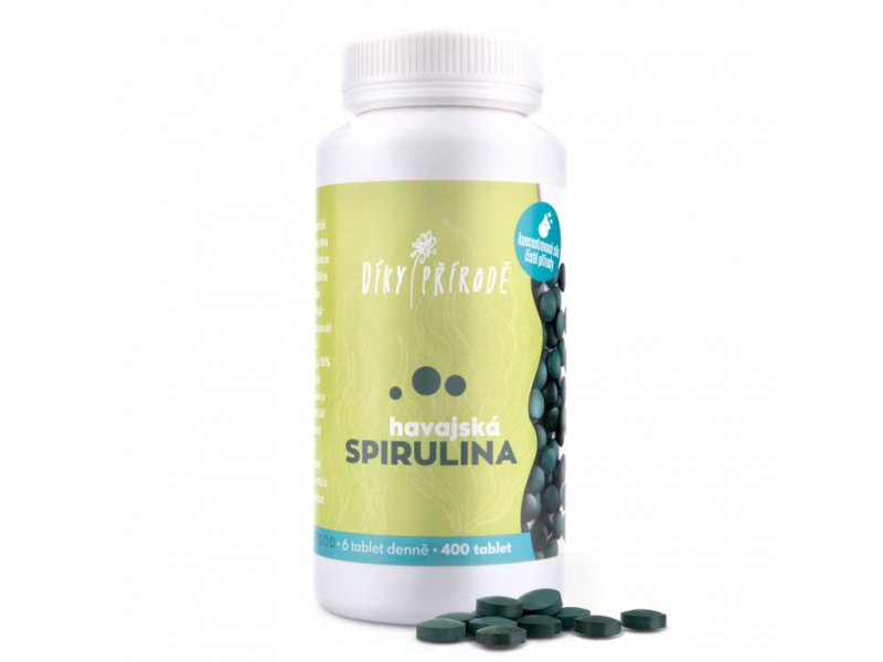 DÍKY PŘÍRODĚ Havajská spirulina Balení: 400 tobolek
