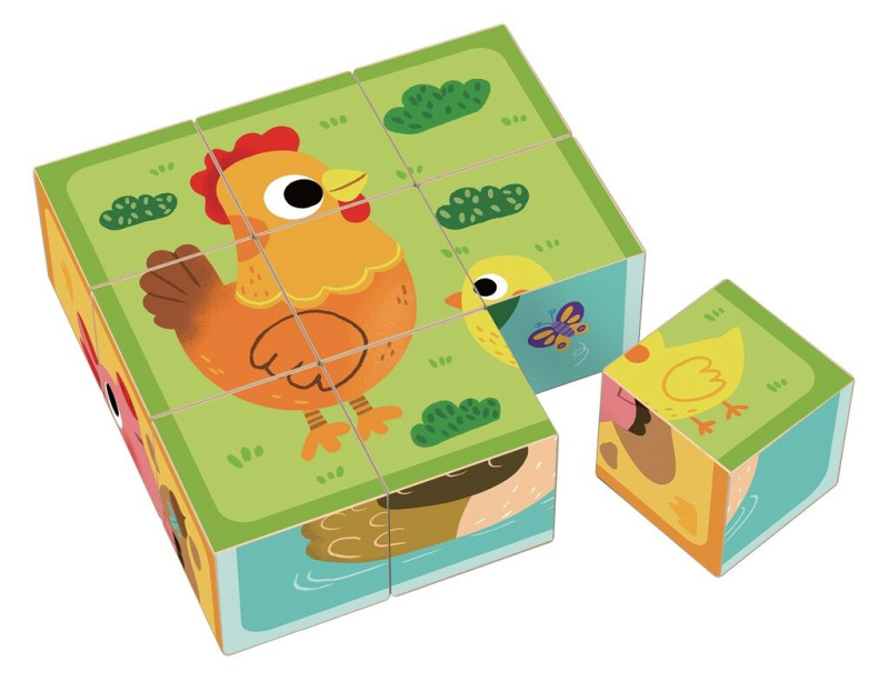2Kids Toys Dřevěné kostky Farma