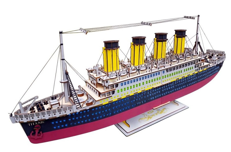 Woodcraft Dřevěné 3D puzzle Titanic