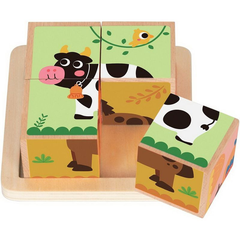 2Kids Toys Dřevěné kostky Farma 2