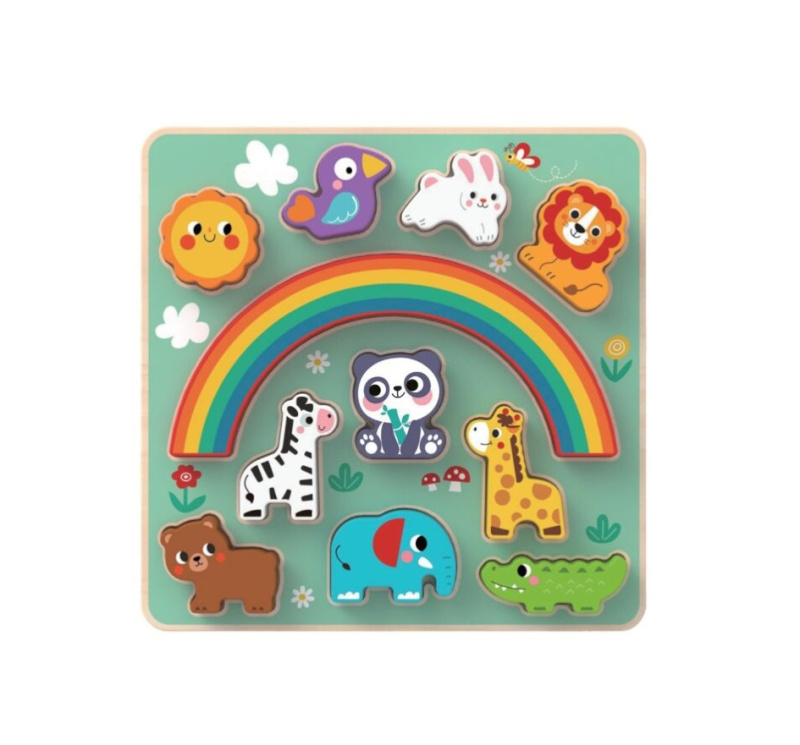 2Kids Toys Balanční puzzle se zvířátky 2 v 1