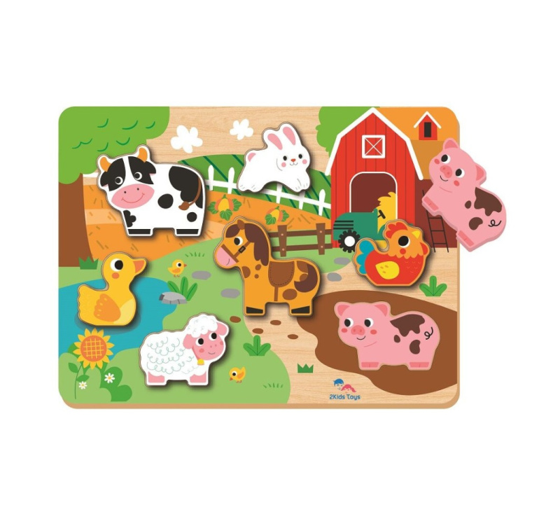 2Kids Toys Vkládací puzzle Farma